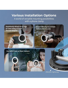 Luz LED de Anillo Bi-Color SmallRig Vibe P30 67mm 3W 2