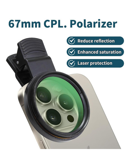 Filtro CPL 67mm DREMECH para Cámara de Teléfono Móvil
