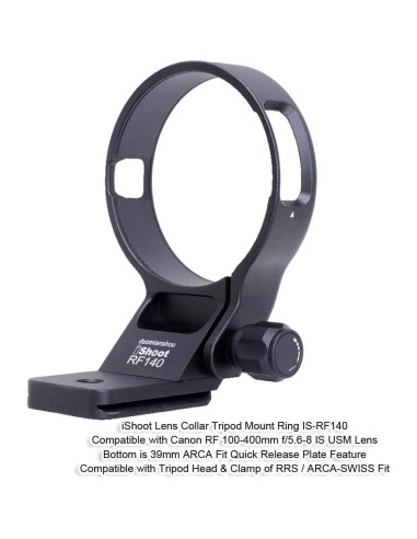 Anillo de Montaje en Trípode iShoot IS-RF140 para Canon RF 100-400mm