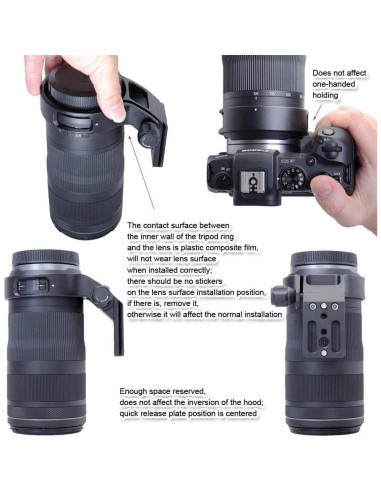 Anillo de Montaje en Trípode iShoot IS-RF140 para Canon RF 100-400mm