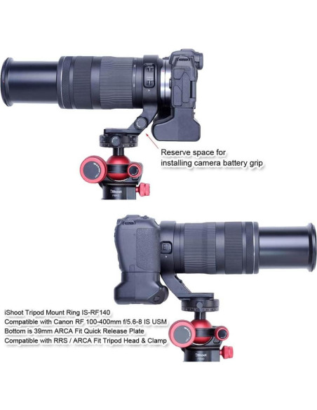 Anillo de Montaje en Trípode iShoot IS-RF140 para Canon RF 100-400mm