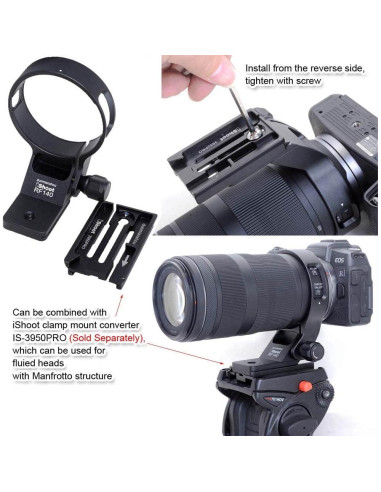 Anillo de Montaje en Trípode iShoot IS-RF140 para Canon RF 100-400mm