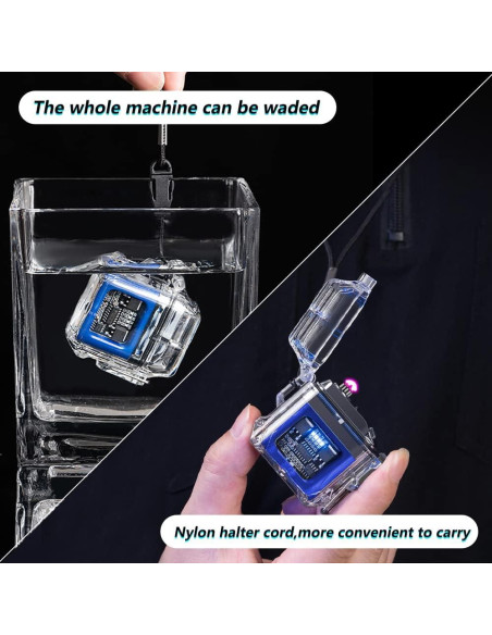 Encendedor Eléctrico RSBYE Azul a Prueba de Viento USB