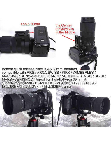 Soporte de Collar de Lente iShoot para Sigma 100-400mm