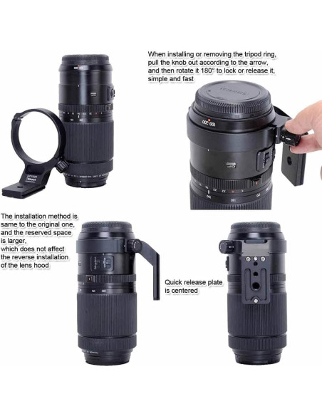 Anillo de Montaje de Trípode iShoot para Fujifilm GF 100-200mm y 250mm