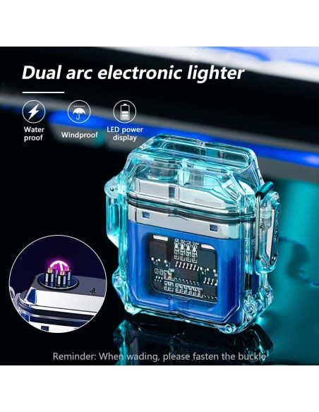 Encendedor Eléctrico RSBYE Azul a Prueba de Viento USB