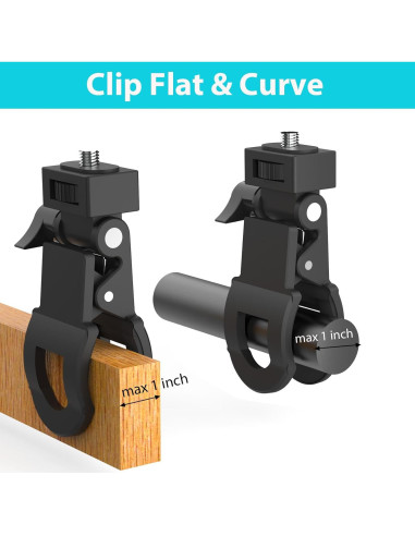 Clip para Luz Selfie Wowcati W-A1 con Cabeza Roscada 1/4