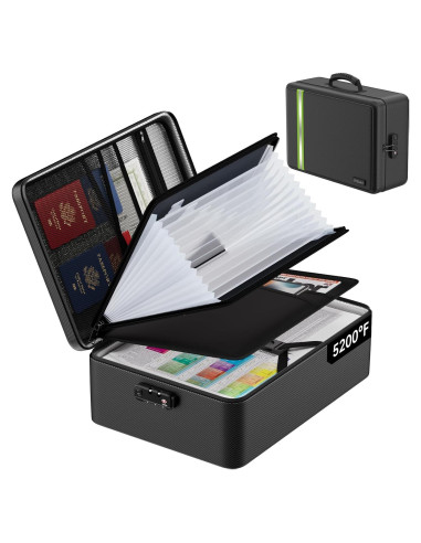 Bolsa de Documentos Ignífuga JIHOX 43x29 cm Impermeable