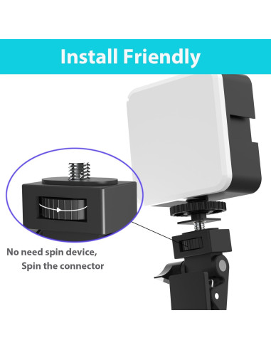 Clip para Luz Selfie Wowcati W-A1 con Cabeza Roscada 1/4