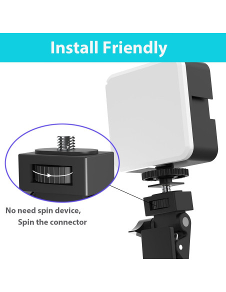 Clip para Luz Selfie Wowcati W-A1 con Cabeza Roscada 1/4