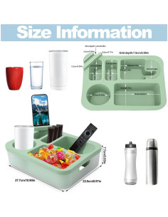 Bandeja Soporte para Tazas MEKOTRIN Verde Rotatoria 2