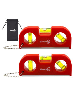 Niveles de Burbuja Sanung, Juego de 2 Portátiles con Base Magnética