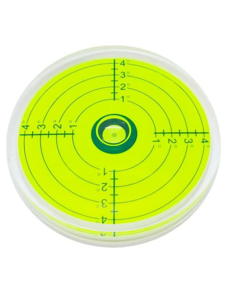 Nivel de Burbuja Circular SIZIKJXGHWYI 80mm Amarillo-Verde