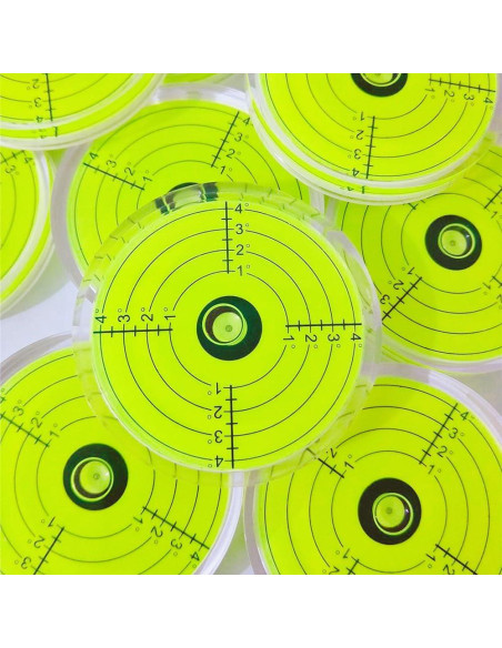 Nivel de Burbuja Circular SIZIKJXGHWYI 80mm Amarillo-Verde