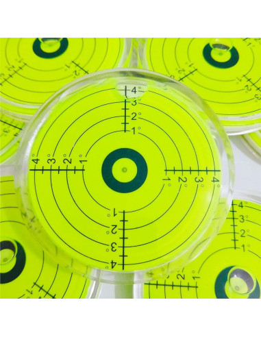 Nivel de Burbuja Circular SIZIKJXGHWYI 80mm Amarillo-Verde