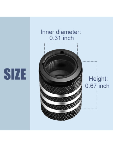 Tapas de Válvula de Neumático DECURCAR N2 Nitrógeno - Paquete de 5