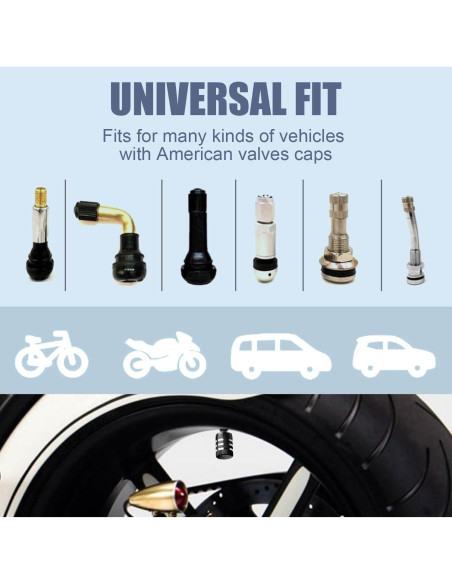 Tapas de Válvula de Neumático DECURCAR N2 Nitrógeno - Paquete de 5