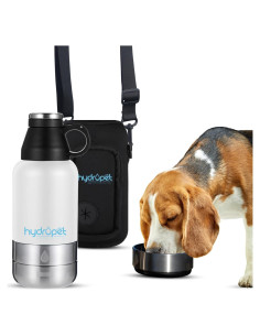 Botella de Agua Portátil para Perros HydroPet 950 ml - Acero Inoxidable Aislada