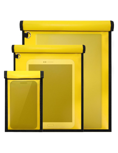 Paquete de 3 Bolsas Faraday Quctak Amarillas 50x38 cm