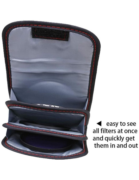 Funda para Filtros de Lente de Cámara DomeStar 2PCS 25-82mm