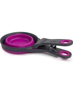 Cucharón Plegable Dexas KlipScoop 1 Taza Fucsia para Mascotas 2