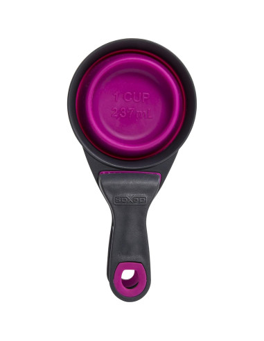 Cucharón Plegable Dexas KlipScoop 1 Taza Fucsia para Mascotas