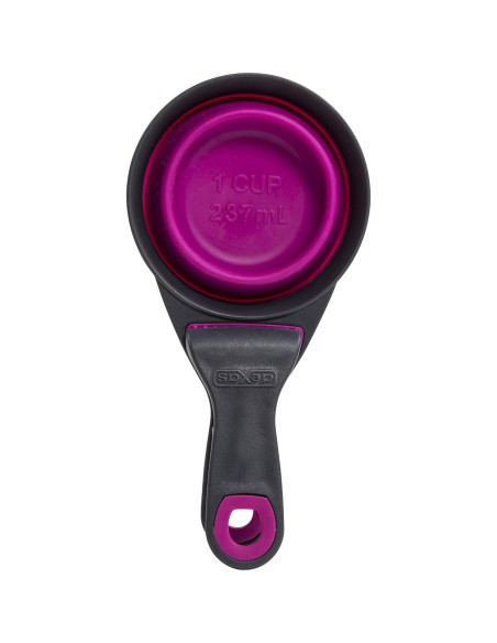 Cucharón Plegable Dexas KlipScoop 1 Taza Fucsia para Mascotas