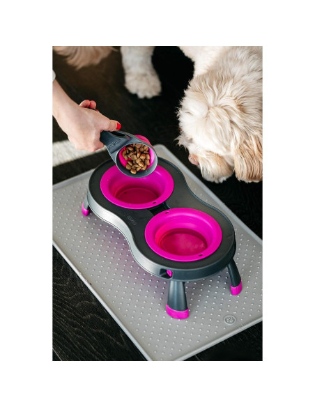 Cucharón Plegable Dexas KlipScoop 1 Taza Fucsia para Mascotas