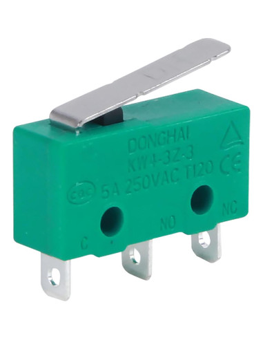 4 Microinterruptores KW4-3Z Plateados 5A IP40 Verde