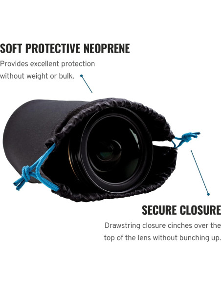 Bolsa Suave para Lente Tenba 15x11 cm Neopreno Protector Bolsa Suave para Lente Tenba 15x11 cm Neopreno Protector