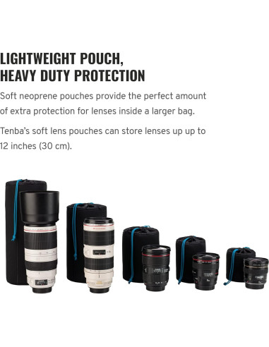 Bolsa Suave para Lente Tenba 15x11 cm Neopreno Protector