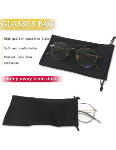 Bolsa de Almacenamiento para Gafas de Sol Yuntop - 4 Pcs Microfibra 2