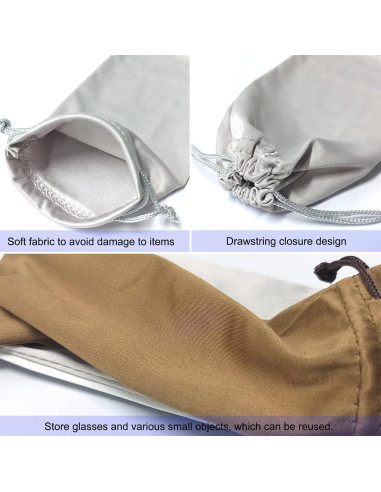 Bolsa de Almacenamiento para Gafas de Sol Yuntop - 4 Pcs Microfibra