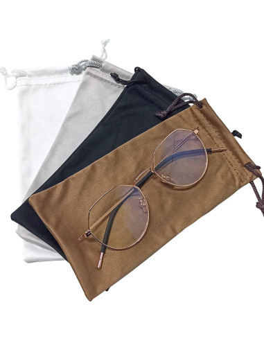 Bolsa de Almacenamiento para Gafas de Sol Yuntop - 4 Pcs Microfibra