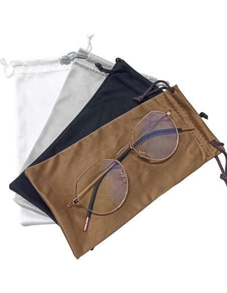 Bolsa de Almacenamiento para Gafas de Sol Yuntop - 4 Pcs Microfibra Bolsa de Almacenamiento para Gafas de Sol Yuntop - 4 Pcs Microfibra