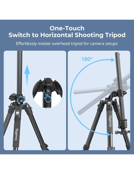 Trípode Horizontal SmallRig CT25 164cm para Cámara y Smartphone