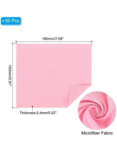 Paño de Microfibra PATIKIL Rosa 18x15cm - Paquete de 50 2