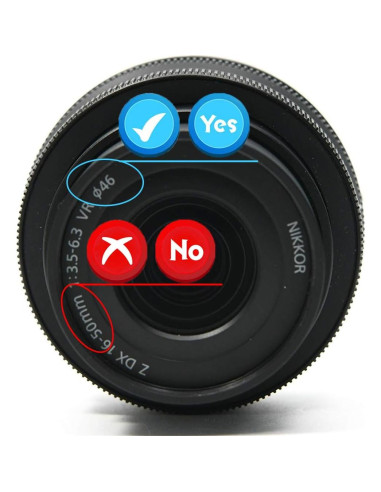 Funda de tapa de lente 46mm Snap-on para Nikon y Panasonic - Paquete de 2