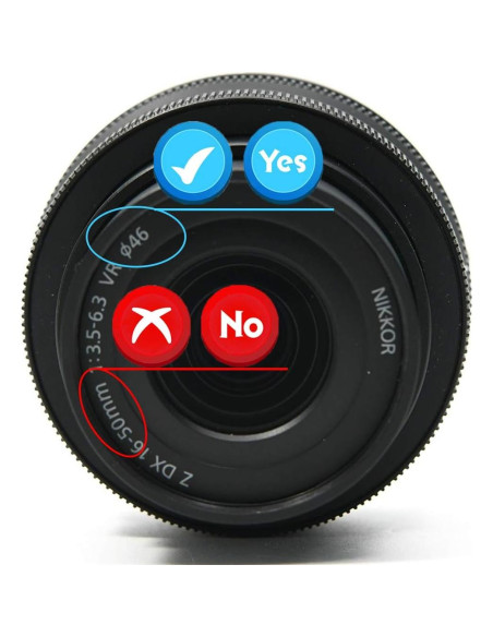 Funda de tapa de lente 46mm Snap-on para Nikon y Panasonic - Paquete de 2