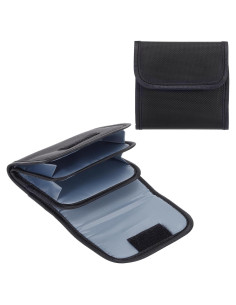 Funda de Filtro de Lente PATIKIL 3 Bolsillos Negro 82mm