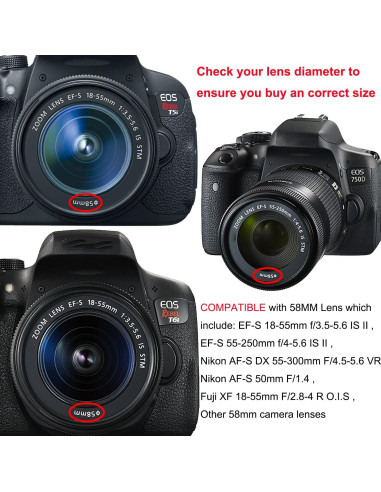 Juego de parasoles 58mm Funifunds: tulipán y goma colapsable