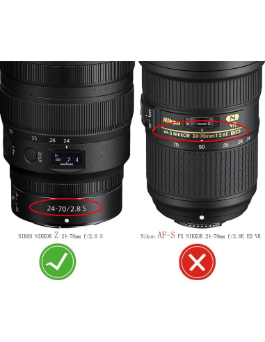 Funda Tapa Lente 72mm Huipuxiang para Nikon NIKKOR Z 24-70mm