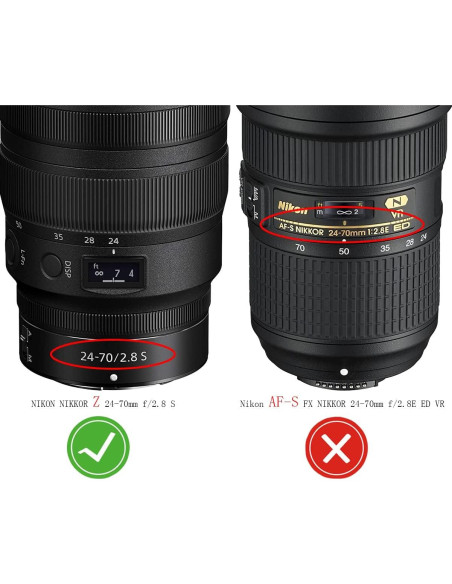 Funda Tapa Lente 72mm Huipuxiang para Nikon NIKKOR Z 24-70mm