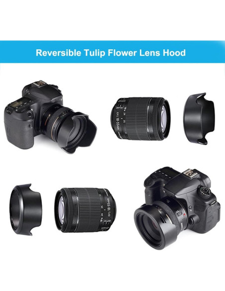 Juego de parasoles 58mm Funifunds: tulipán y goma colapsable