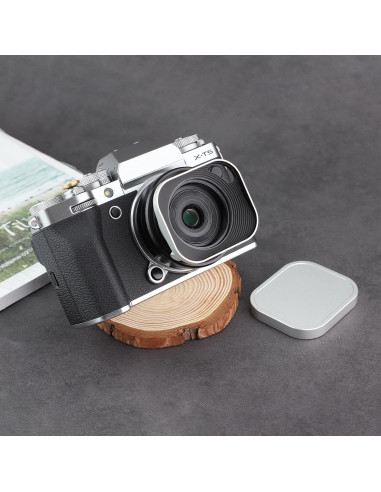 Gorro de lente cuadrado Haoge para Fujifilm XF27mmF2.8 R WR