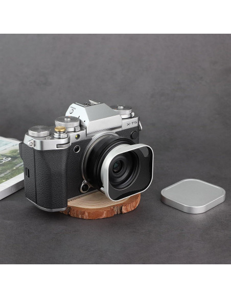 Gorro de lente cuadrado Haoge para Fujifilm XF27mmF2.8 R WR