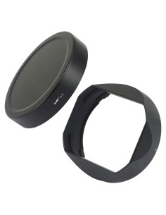 Sombrero de Lente Metálico Cuadrado Haoge LH-X16B para Fujifilm XF 16mm