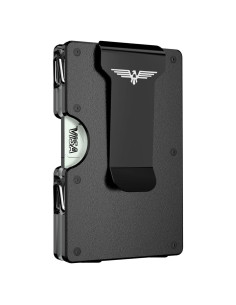 Billetera Minimalista Lenvoten S1 Negra con Clip y Bloqueo RFID