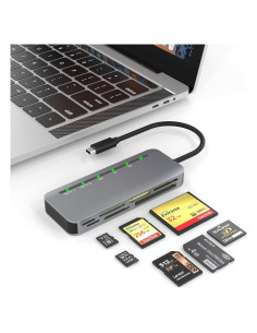 Lector de Tarjetas 7 en 1 USB-C Suejezt Aluminio 5Gbps