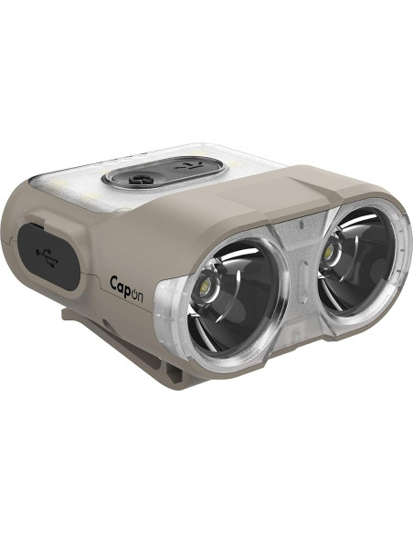 Linterna Frontal Claymore 120H Tan - LED Recargable USB-C